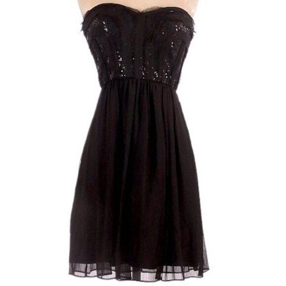 Max & Cleo Dresses & Skirts - NWT Max & Cleo Dress Sequin Detail Black  Sz 6 Formal Dance Gothic LBD